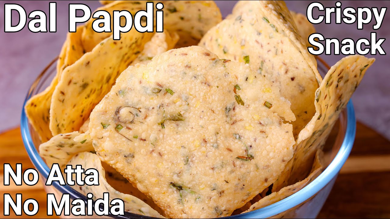 Dal Papdi Recipe - Crispy & Crunchy Tea Time Snack | No Atta No Maida Moong Dal Ki Papdi | Hebbar | Hebbars Kitchen