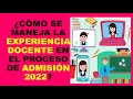 Soy Docente: EXPERIENCIA DOCENTE EN EL PROCESO DE ADMISIÓN 2022-2023
