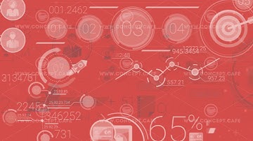 Red Corporate Background With Abstract Elements Of Infographics