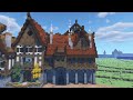 Let&#39;s build a Medieval City | Episode 11: building a Bath House | Minecraft Timelapse