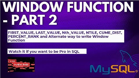 SQL Window Function - Part 2 | How to write SQL Query using Frame Clause, CUME_DIST | SQL Tutorial
