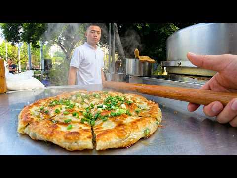 Real Chinese Street Food: Fresh Scallion Pancakes Made Daily