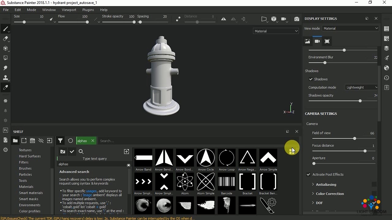 04 Filter Content using shelf & import resources in substance painter