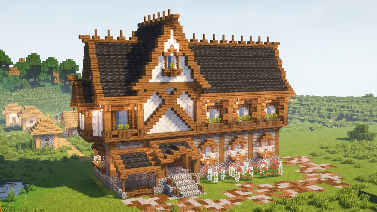 🛠️Large Medieval House🏠 / Minecraft Tutorial - YouTube
