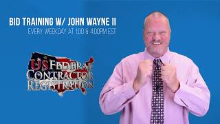 Live Interview With Federal Purchasing Agent Representative John Conway & John Wayne II Procurement