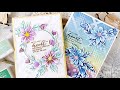 Using the layering stencils several ways on one card - with Anett