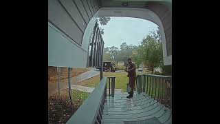 Deliveryman Freaked Out after Ranging a Loud Bell