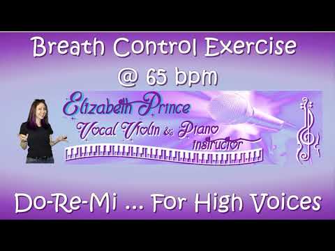 Do-Re-Mi High Voices Breath Control Exercise 65bpm