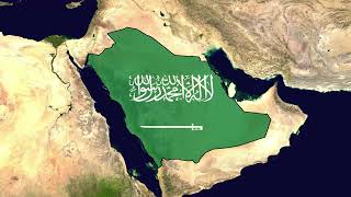 خريطة لموقع المملكة العربية السعودية للمونتاج 4k4k location map of Saudi Arabia