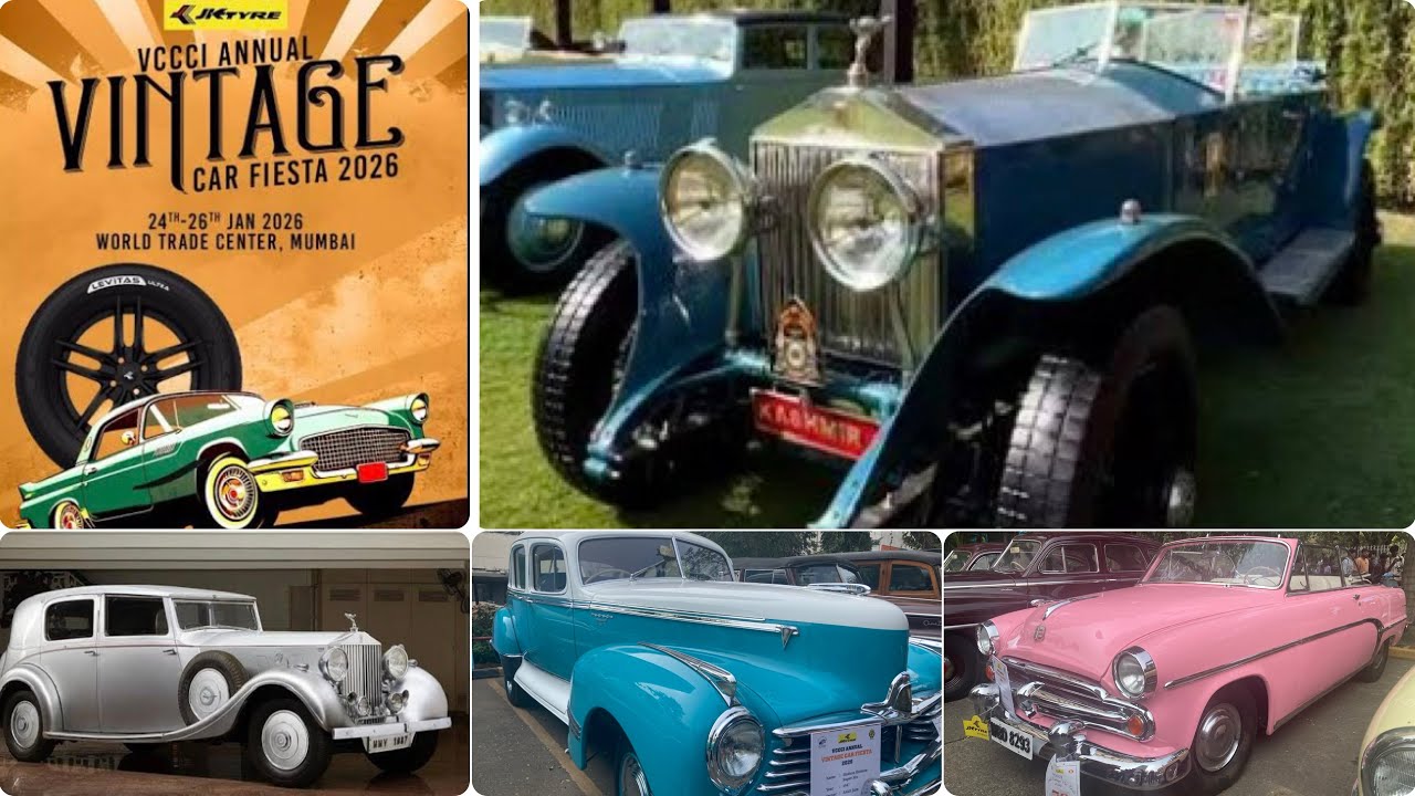 VCCCI Annual Vintage Car Fiesta 2026 | Mumbai | Oldest cars in Mumbai | JK Tyre