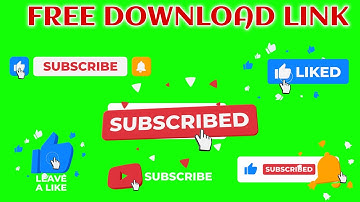 15 Green Screen /Transparent Animated Subscribe Button 4K | Free Download link | Green Screen Effect
