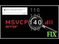 Fix msvcpmsvcr dll error  windows 781011   working 