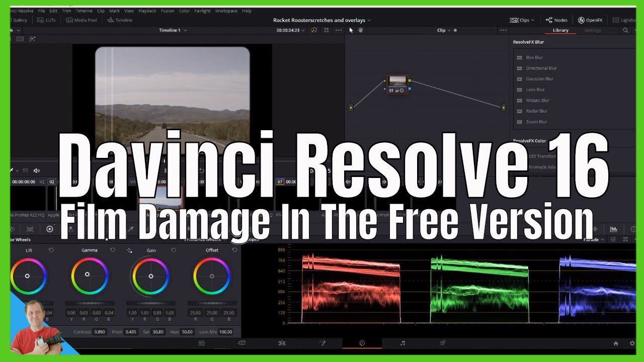 davinci resolve analog damage free