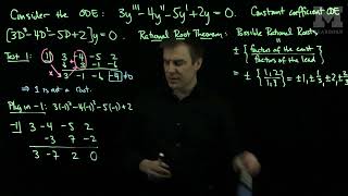 Celebrity Constant Coefficient ODEs with the Rational Root Theorem: Example 1 Wealth