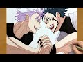 How to Draw Gojo vs Sukuna Showdown | Step-by-Step Art Process of Epic Anime Rivalry