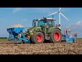 Zaaien en beluchten door Te Winkel Agro met Fendt 516 en Fendt 828 / Lemken / Vegniek