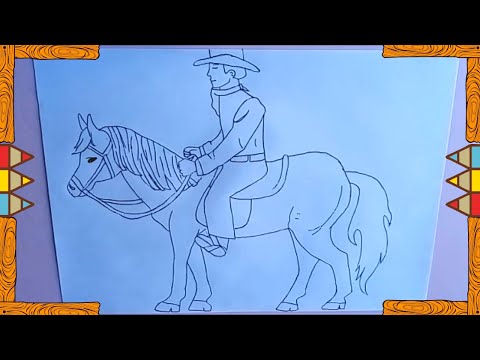 VAQUEIRO A CAVALO - DESENHO