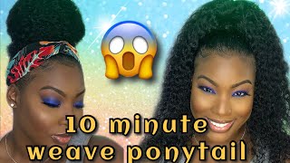 10 MINUTE PONYTAIL &amp; BABY HAIRS | Natural hair tutorial