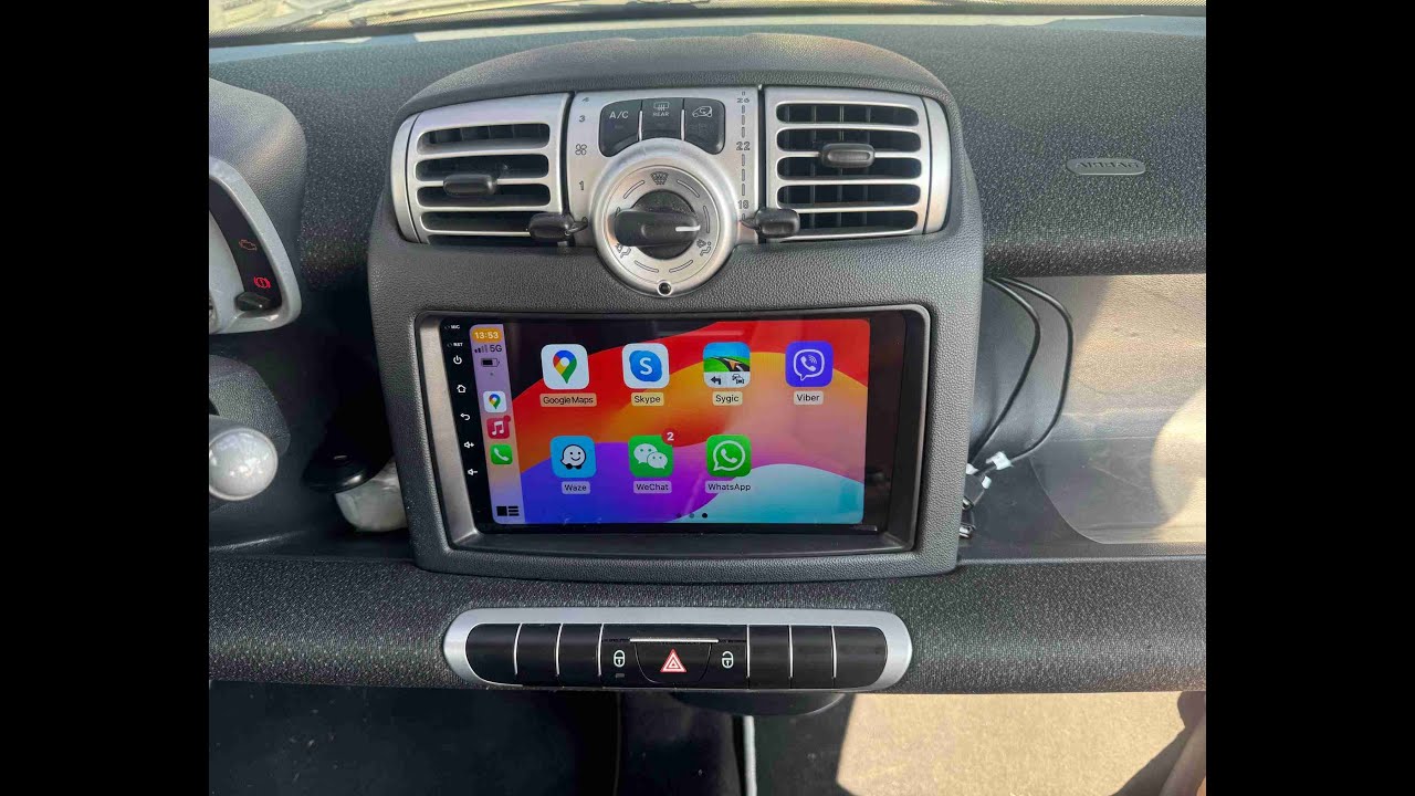 Smart ForTwo Cabrio 451 - 2010-2015 removal Android radio - CarPlay