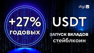 Долгосрочные вклады под 27% годовых в криптовалюте USDT | Пассивный доход в инструменте Digiu Wealth