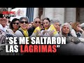 “No pude creer que el papa estaba delante de nosotros. Se me saltaron las lágrimas”
