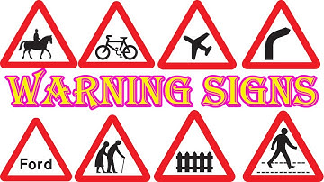 UK ROAD SIGNS |THE OFFICIAL DVSA HIGHWAY CODE  || WARNING SIGNS || 2022  ||WITH AUDIO DISCRIBE | HD