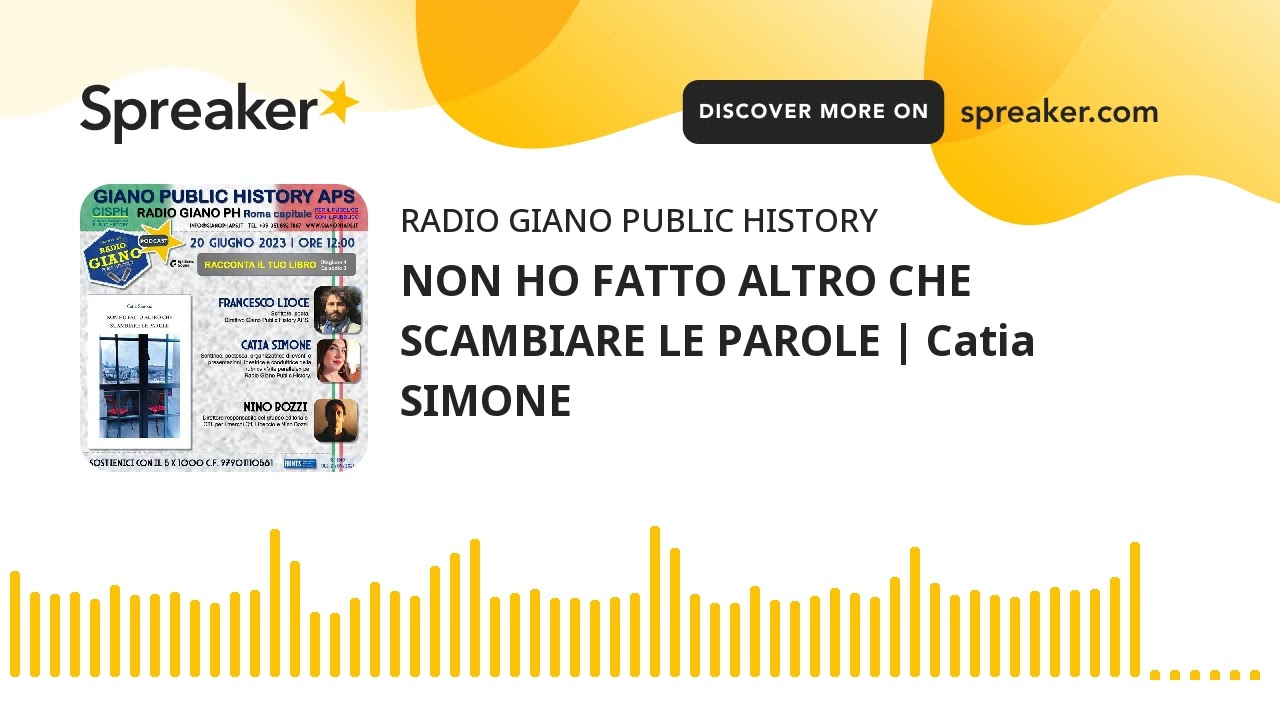 NON HO FATTO ALTRO CHE SCAMBIARE LE PAROLE | Catia SIMONE