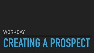 Creating A Prospect