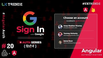Google Sign in with Angular in Hindi  |  Angular Authentication Tutorial in hindi (2021) [#20]