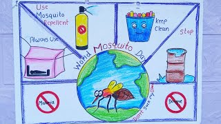 world Mosquito day Poster|Dengue Drawing|Mosquito Drawing|Dengue Poster Drawing|Dengue Awareness