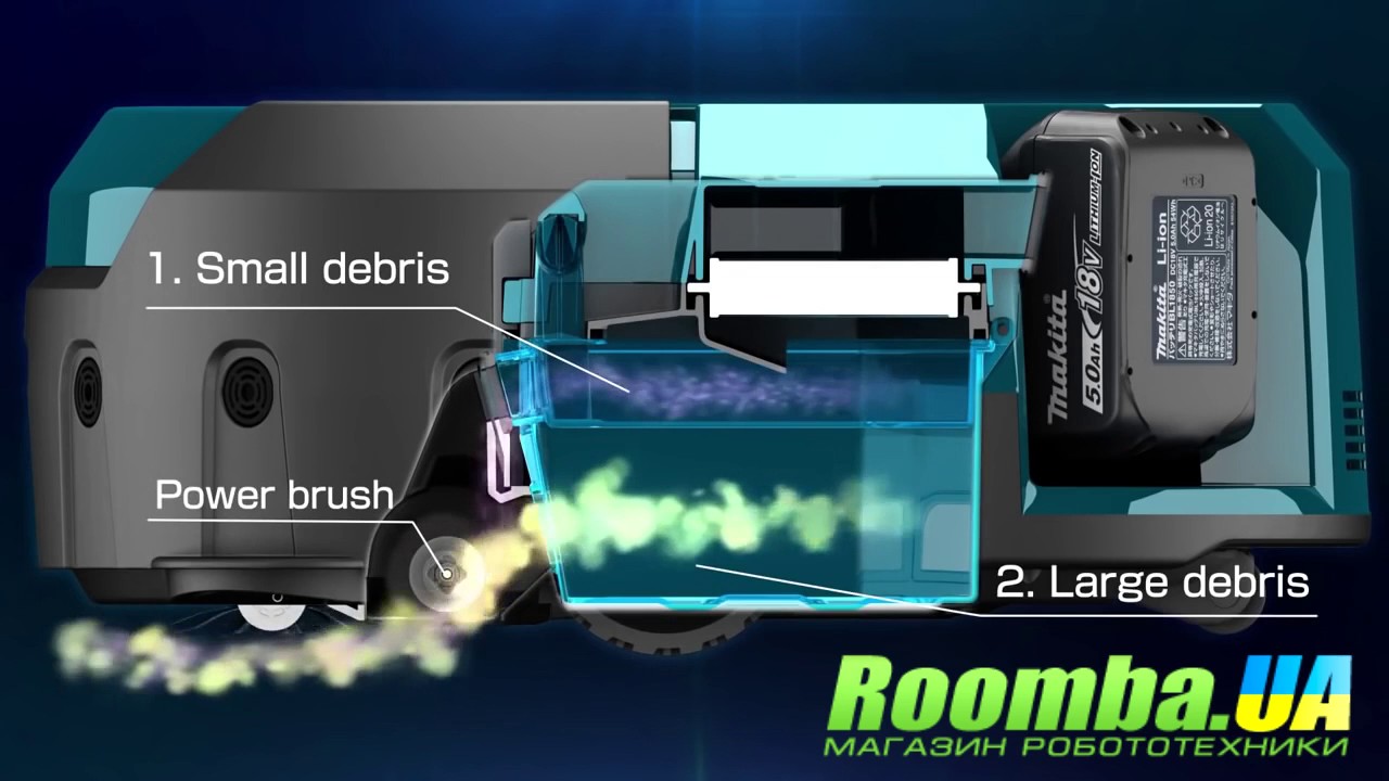 Робот пылесос Makita DRC 200 Z - YouTube