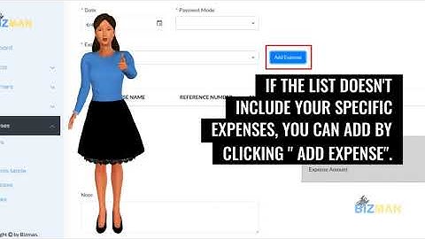 How to create an Expense in Bizman