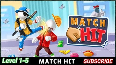 Match Hit - Puzzle Fighter Game Leve 1- 5 Complete Android Gameplay.🤼🤼🤼😜.......