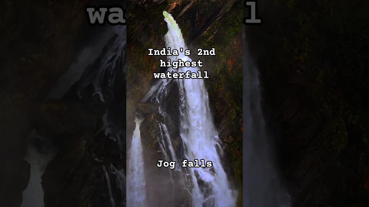 This is Jog falls- India's 2nd highest waterfall. Follow WanderJoy for more travel locations.