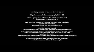 Arma 2 all Commands and Scripts