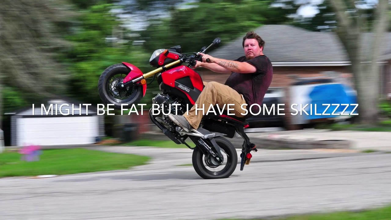 fat man on monkey bike