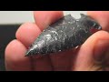 Awesome antler percussion and pressure flaking, native AZ obsidian. Spall to point