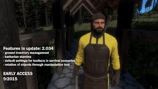 Medieval Engineers - Update 02.034 - Ground inventory management, Barbarian stamina