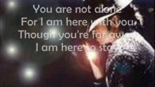 Michael Jackson You Are Not Alone lyrics