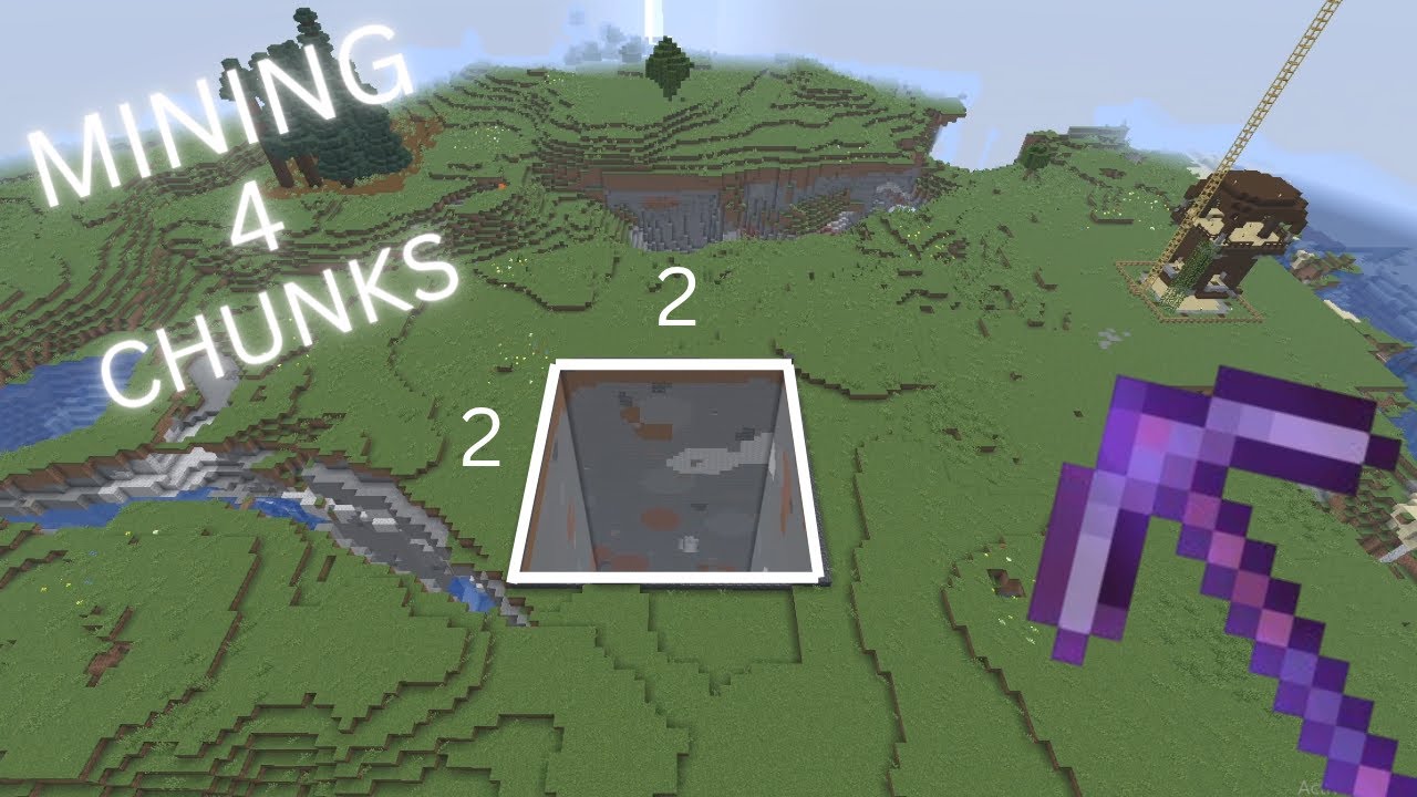 Mining 4 Chunks to BEDROCK In Minecraft!! - YouTube