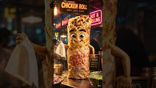 chicken roll🌯ai video #viral #youtubeshorts #object talk #shortvideo #trending #mahi