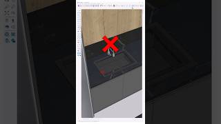 SketchUp Tutorial quick &amp; efficient way to accurately place a kitchen sink on a cabinet in SketchUp