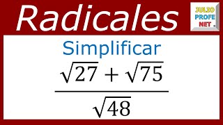 🥇▷【 Simplificación de Radicales. Raíz de Raíz. - Operaciones fracciones  algebraicas 】