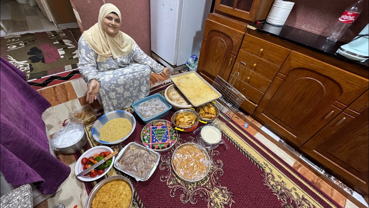 أكبر عزومه علي اليتويوب عزومة أهل جوزي🥰من فرحتي بيهم أختي سمسمه رفعت راسي وعملت الصواني أشكال وألوان