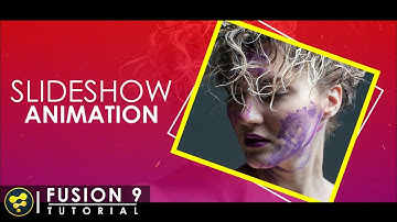 Modern Slideshow Animation in Fusion | BlackMagic Fusion 9 Tutorial