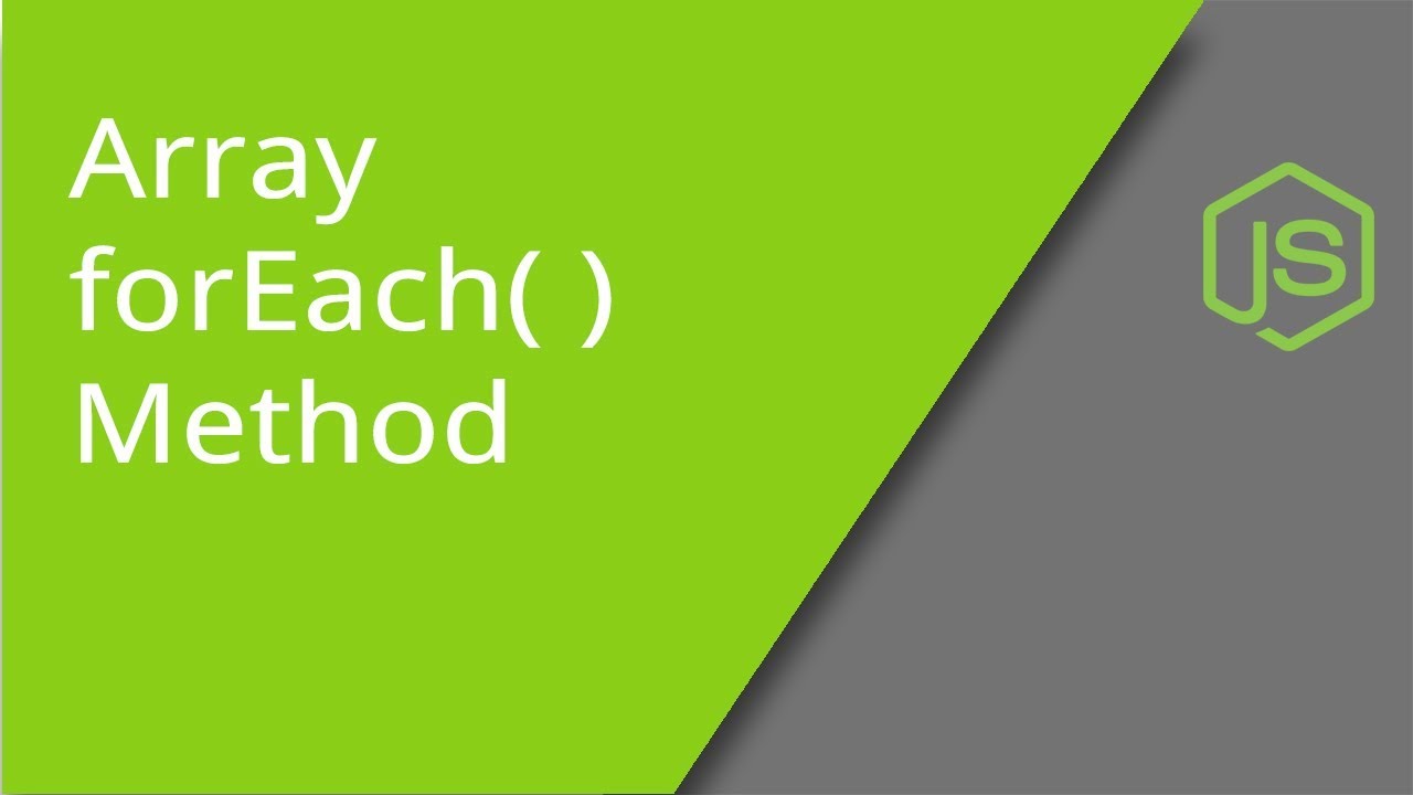 foreach คือ  2022  JavaScript Array forEach Method