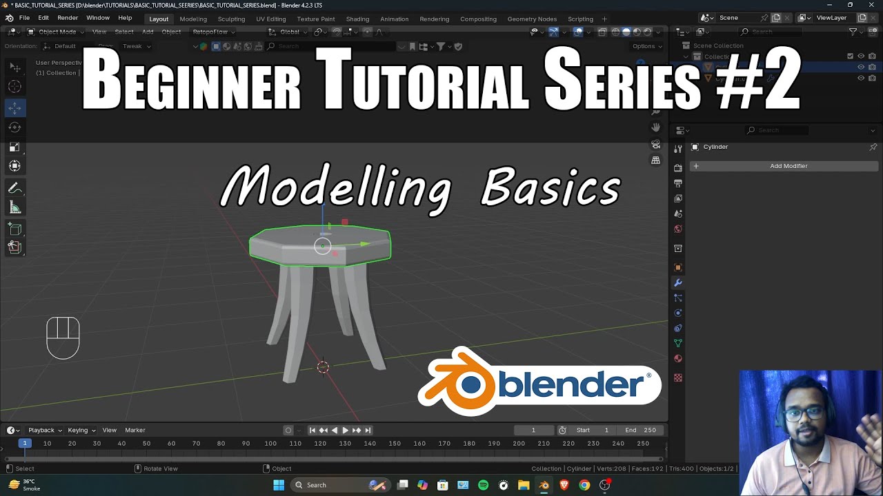 Blender Beginner Tutorial Series #2 || Modelling Basics - YouTube