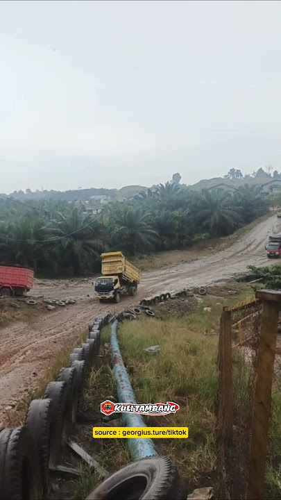 amazing, crazy skills of truck driver on slippery road