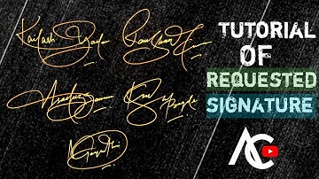 Tutorial of requested signature | Signature tutorial | Anup calligraphy