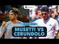 Lorenzo Musetti vs Francisco Cerundolo Exciting Match | Rome 2026